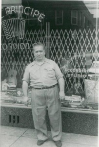 Uncle Otto in front of the store on North Ave.