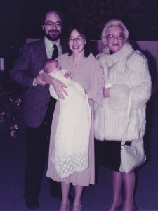 Ashley with her Godparents and my mother 1984